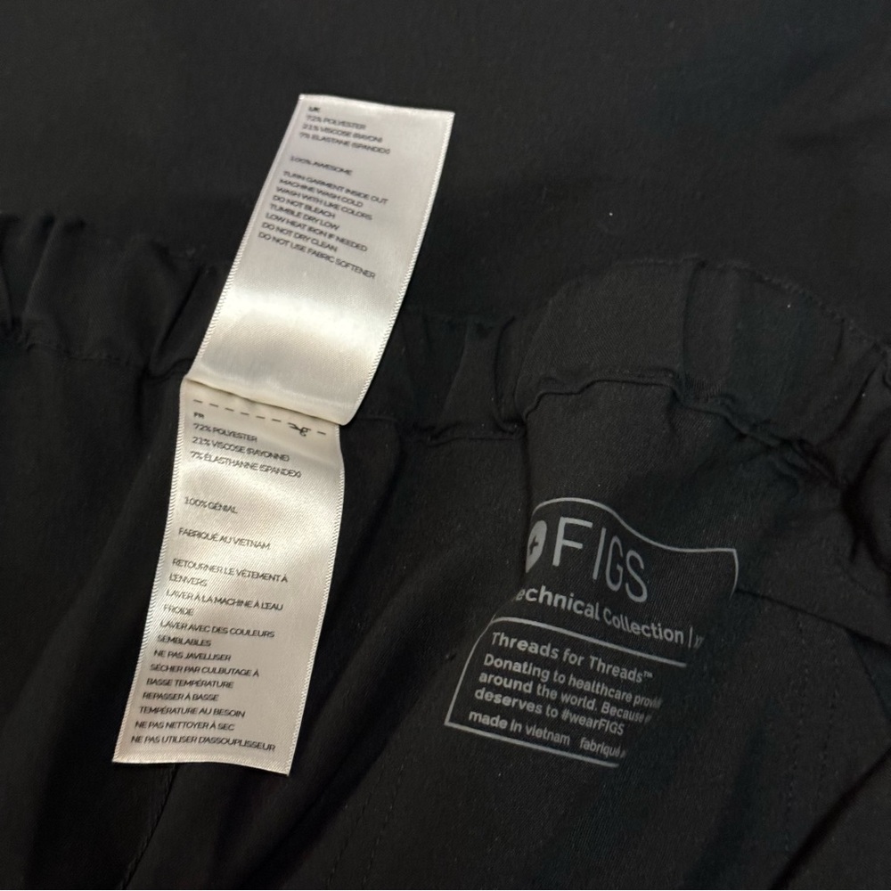 FIGS Technical Collection Mens Scrubs Top XXXL & Bottom XXL Set Black - Picture 15 of 16